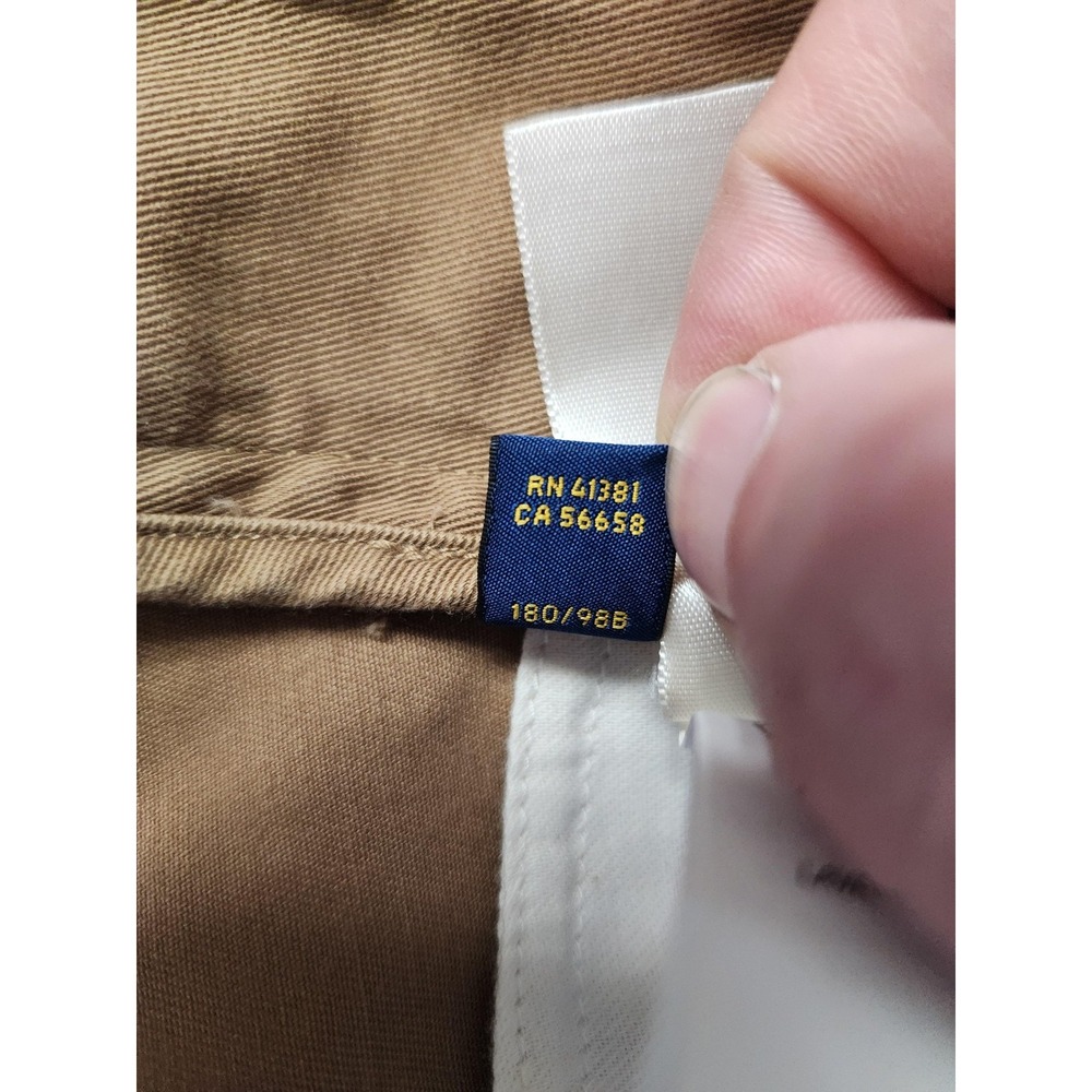 Polo Ralph Lauren Shorts Mens 38 Beige Chino Relaxed Fit 9 Inseam Casual Summer - Picture 5 of 13